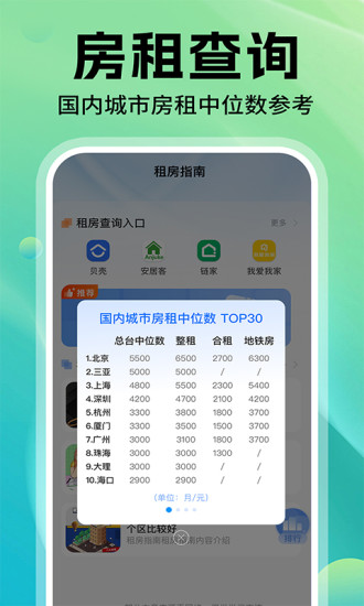 安居租房查询截图